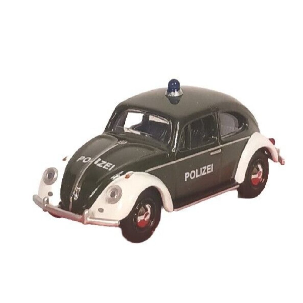 Schuco Volkswagon Beetle Kafer Polizei VW Diecast 1:64 Vintage Good Condition
